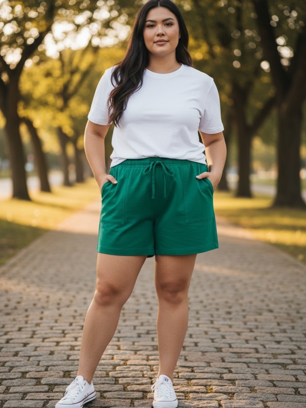 #29 Joe Fresh Emerald Green Drawstring Athletic Shorts
